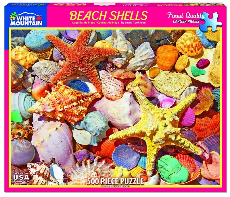 White Mountain Puzzles Beach Shells - 500 Piece Jigsaw Puzzle - Image 2